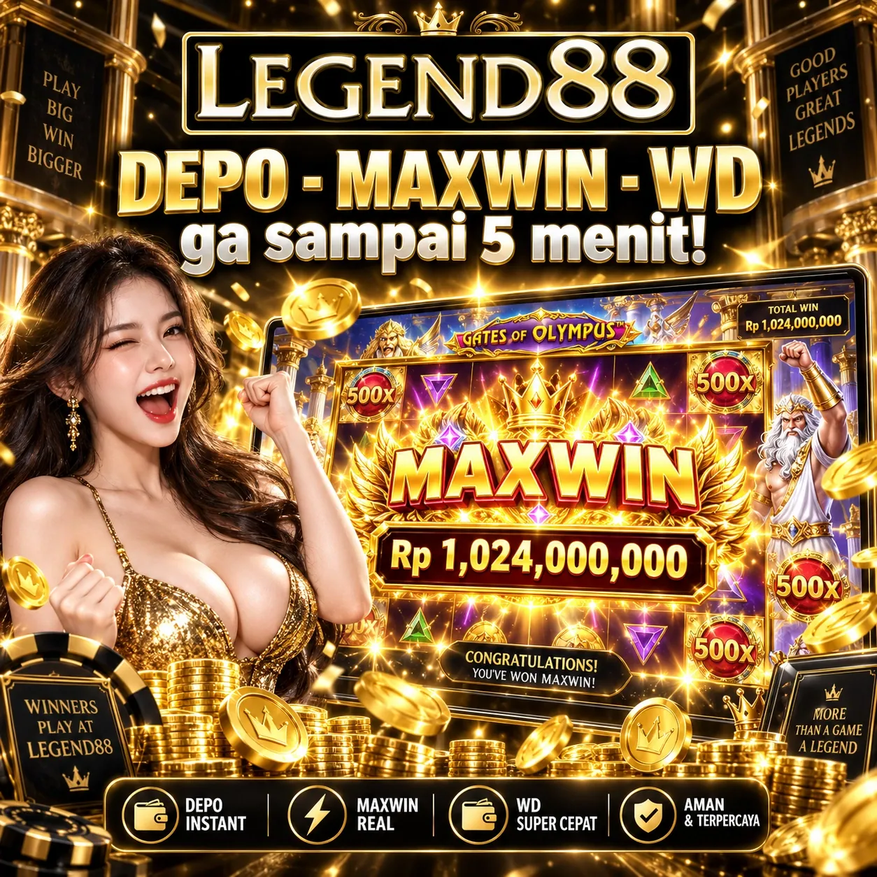 Legend88 * Bocoran Slot Gacor Malam Ini MAXWIN Besar Gampang Menang by Hey siriusly